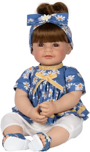 Adora Toddler Time Babies, 20" Premium Doll with Hand Painted Eyelashes and Face, Fresh Baby Powder Scent and Removable Clothing, Birthday Gift for Ages 6  - Summer Lovin'