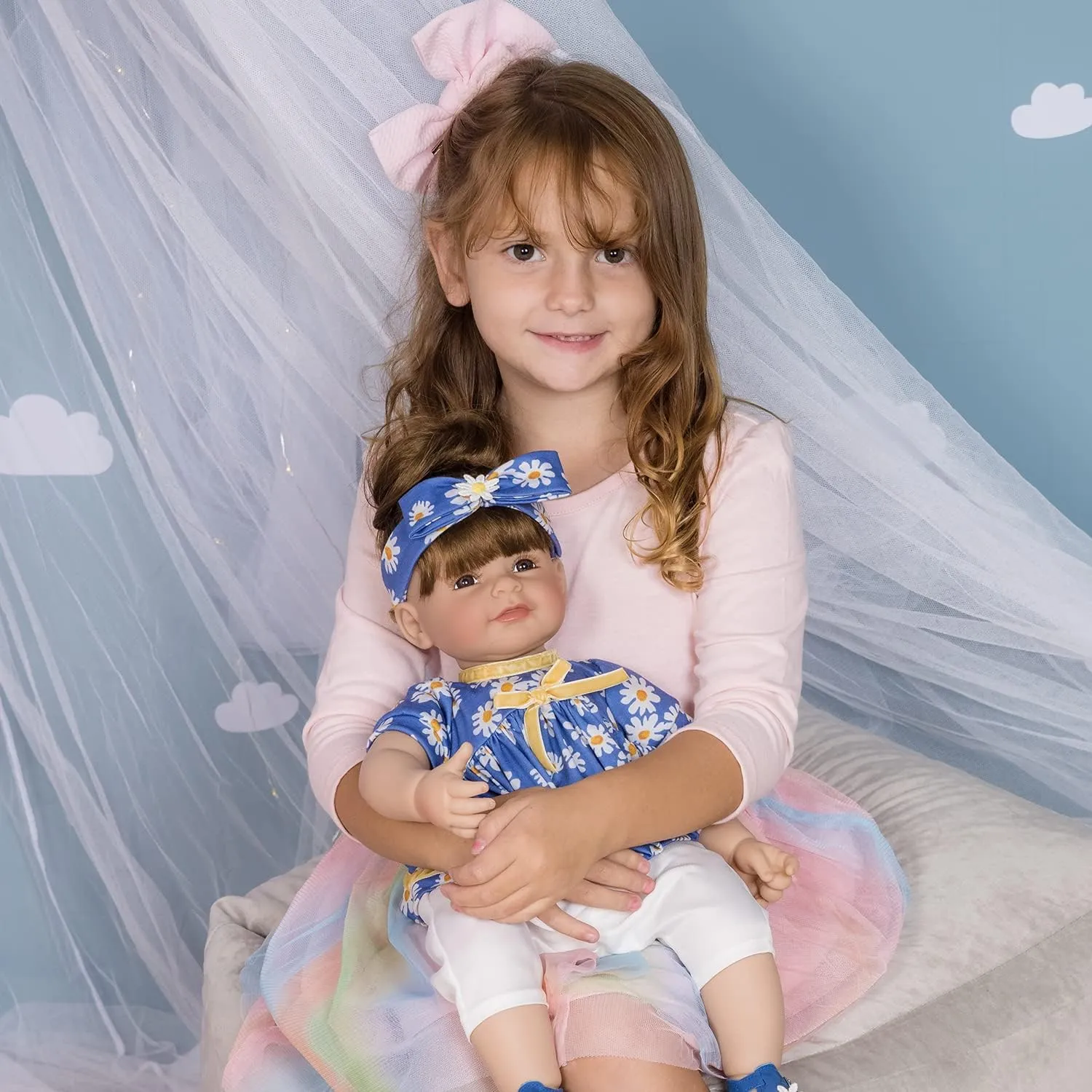 Adora Toddler Time Babies, 20" Premium Doll with Hand Painted Eyelashes and Face, Fresh Baby Powder Scent and Removable Clothing, Birthday Gift for Ages 6  - Summer Lovin'