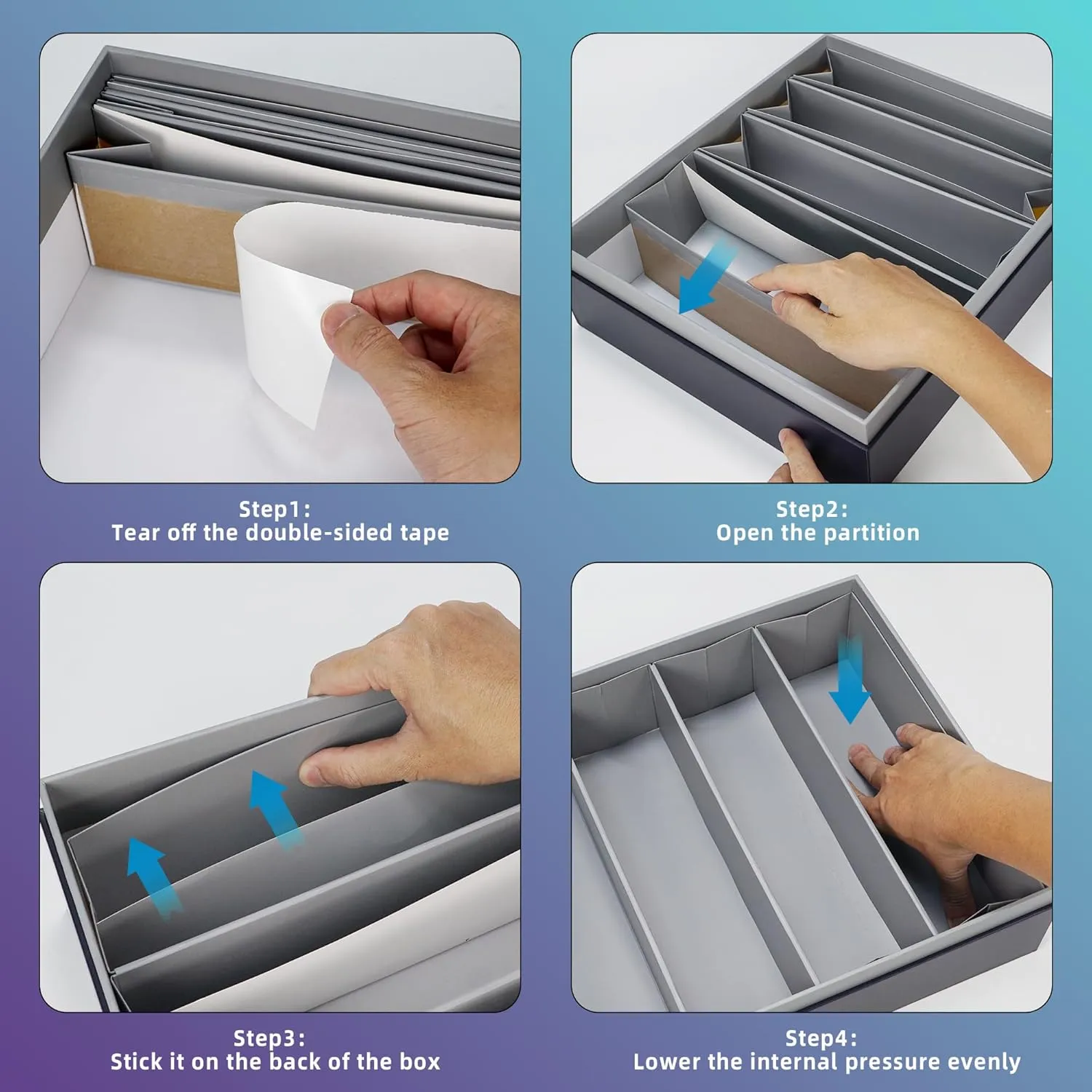 AFIING Trading Card Storage Box 6000  Capacity – DIY Toploader Case w/ 24 Dividers & 8 Supports, Fits 3x4 Rigid Card,Deck Box for MTG TCG Sports Cards– Black & Cyan
