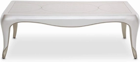 Aico Amini London Place 3 PC Cocktail, End & Console Table Set in Creamy Pearl