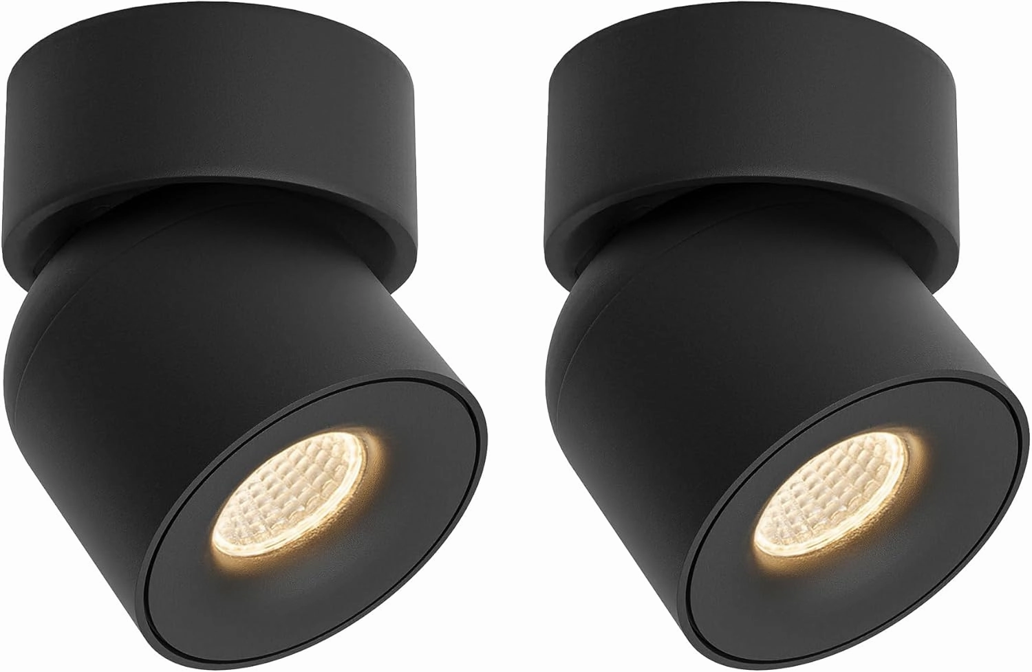 Aisilan Black LED Ceiling Spot Lights Indoor 2 Pack - Upgrade Your Living Room or Bedroom with Adjustable Modern Wall Spot Light, 9W White Directional Accent Light, Warm White CRI 97