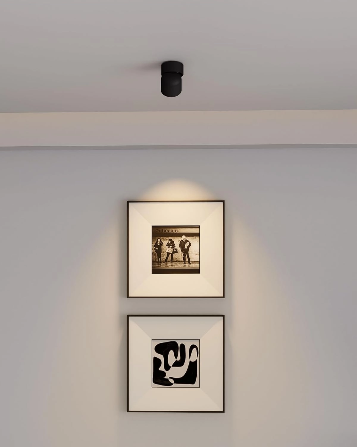 Aisilan Black LED Ceiling Spot Lights Indoor 2 Pack - Upgrade Your Living Room or Bedroom with Adjustable Modern Wall Spot Light, 9W White Directional Accent Light, Warm White CRI 97