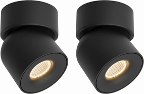Aisilan Black LED Ceiling Spot Lights Indoor 2 Pack - Upgrade Your Living Room or Bedroom with Adjustable Modern Wall Spot Light, 9W White Directional Accent Light, Warm White CRI 97
