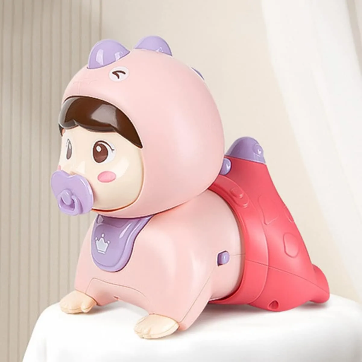 Alasum Baby Doll Developmental Electric for Time Doll Crawling Interactive Plaything Year Cognitive Press Effect Music and Vocal Musical up Tummy Simulation Learning with Baby Dolls