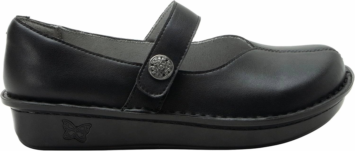 Alegria Women's Faye Leather Adjustable Strap Mary Jane Comfort Shoes