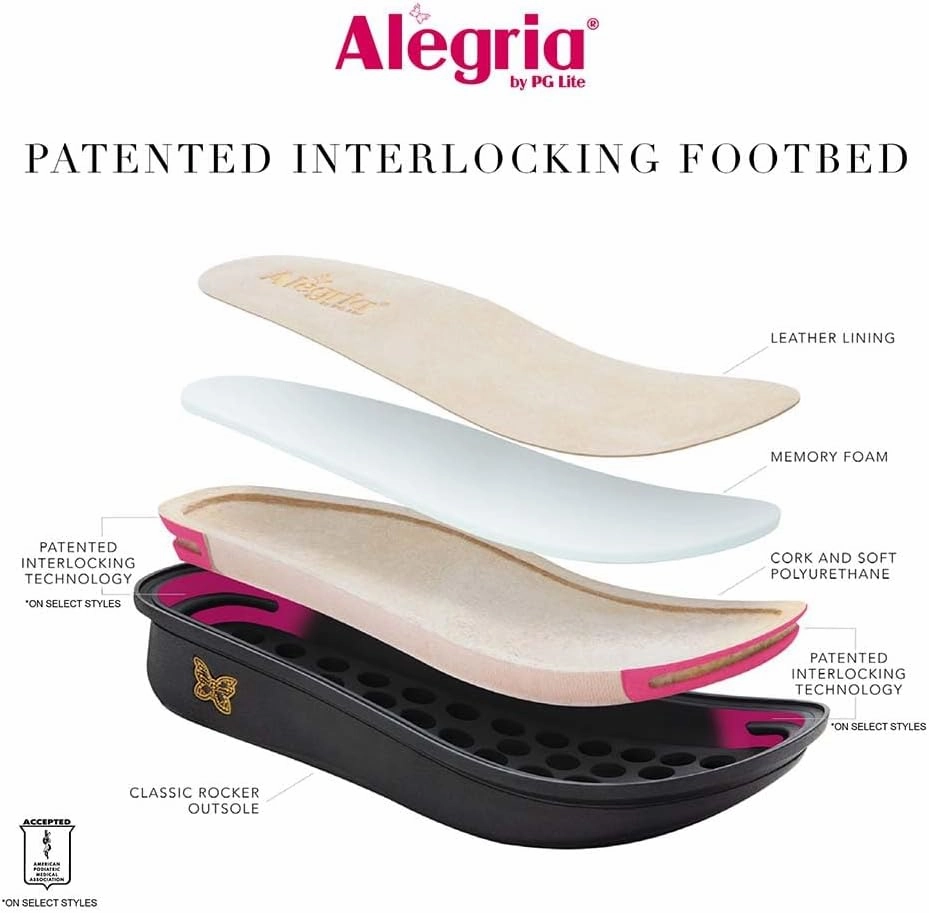 Alegria Women's Faye Leather Adjustable Strap Mary Jane Comfort Shoes