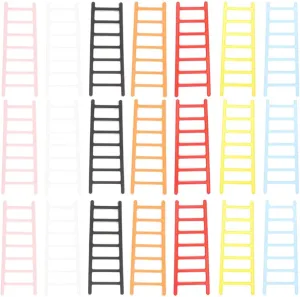 Alipis 70pcs Mini Plastic Ladder Toy Dollhouse Furniture Lightweight Decor for Cake Decoration Playtime for Boys and Girls Parties Outdoor Fun
