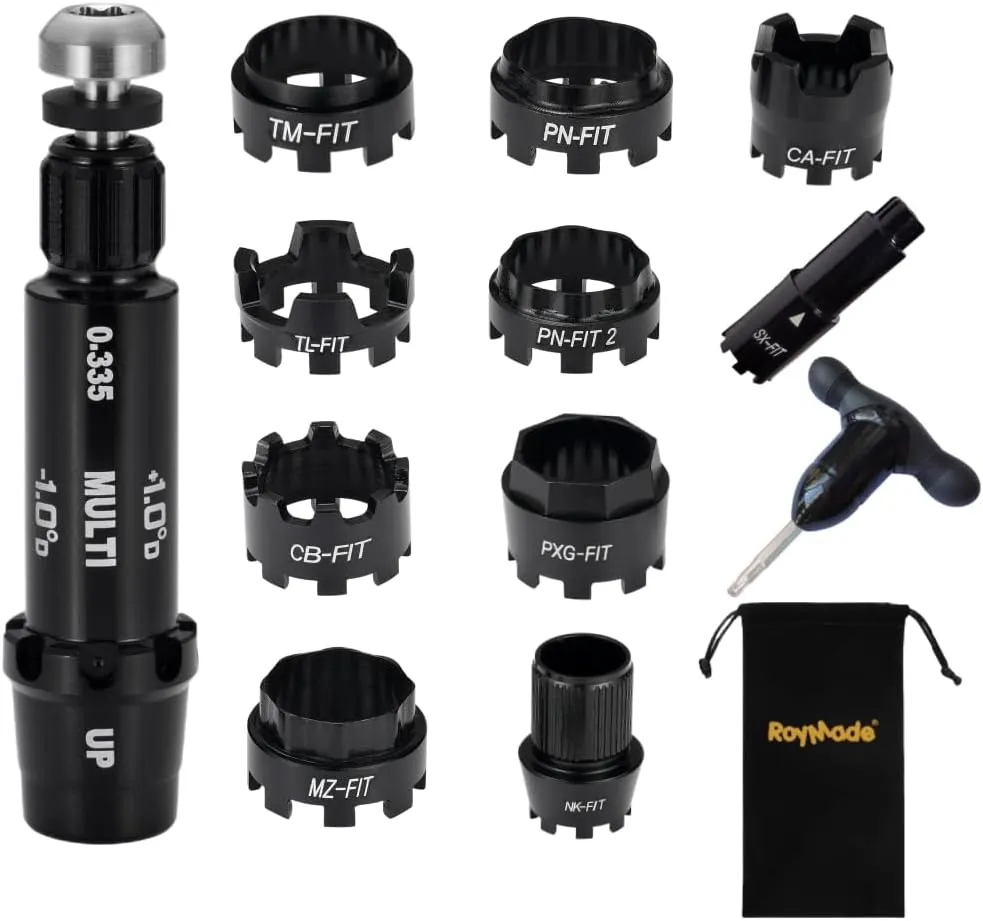 All FIT Golf Adapter Sleeve Compatible with Ping/Taylormade/Callaway/Titleist/Mizuno/Nike/Cobra and PXG, You can Change Different Golf Heads by 9Rings and Adjustable Wrench