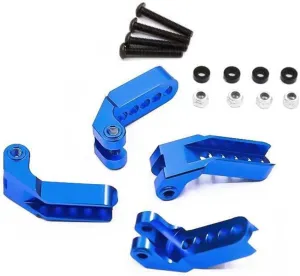 Aluminum Adjustable Oil Pressure Code-Set for TRAXXAS TRX-4 82056-4 RC Car Shock Absorber (Blue)