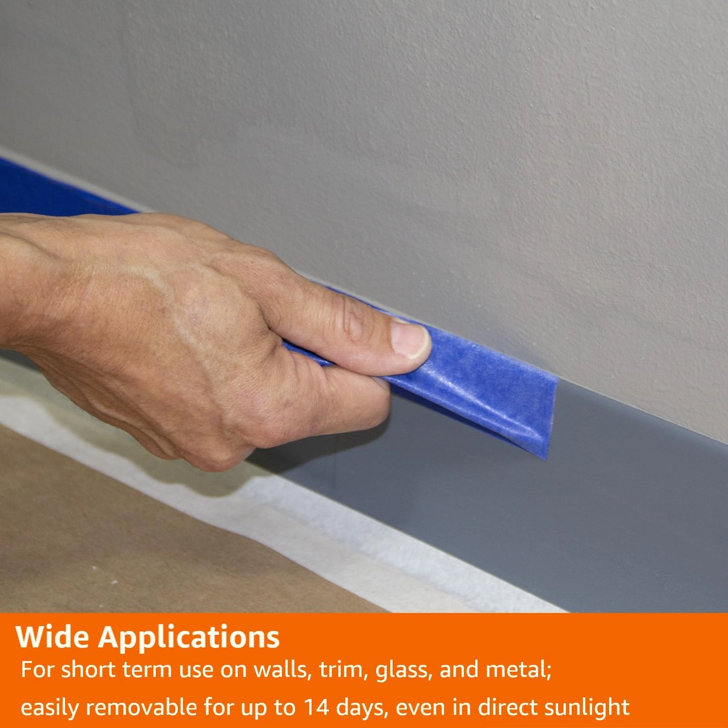 Amazon Basics Blue Painters Tape, 1.88" x 180', Set of 6 Rolls
