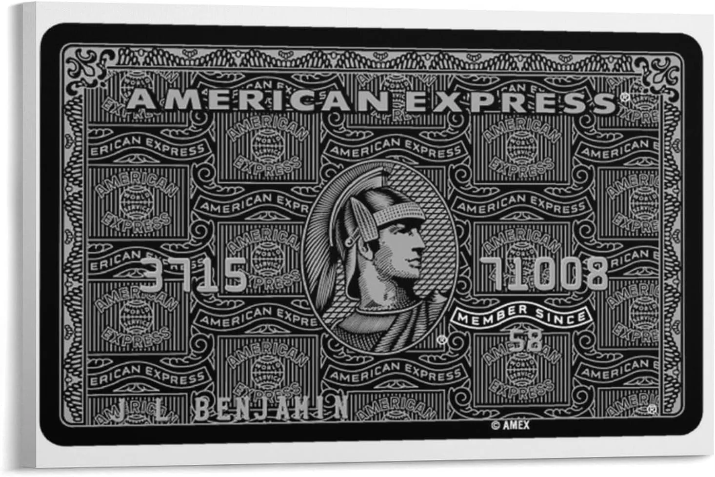 American Express Card American Card Poster Modern Wall Art Poster Canvas Poster Wall Art (3) Canvas Painting Wall Art Poster for Bedroom Living Room Decor 12x08inch(30x20cm) Frame-style