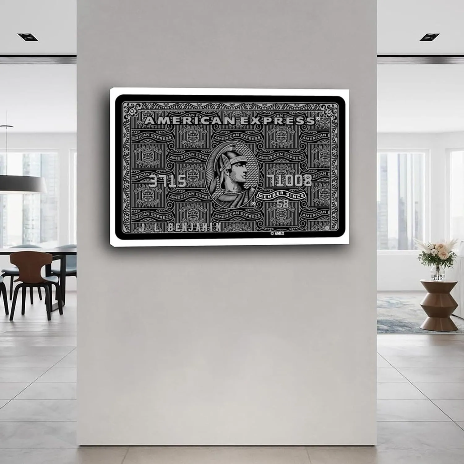 American Express Card American Card Poster Modern Wall Art Poster Canvas Poster Wall Art (3) Canvas Painting Wall Art Poster for Bedroom Living Room Decor 12x08inch(30x20cm) Frame-style