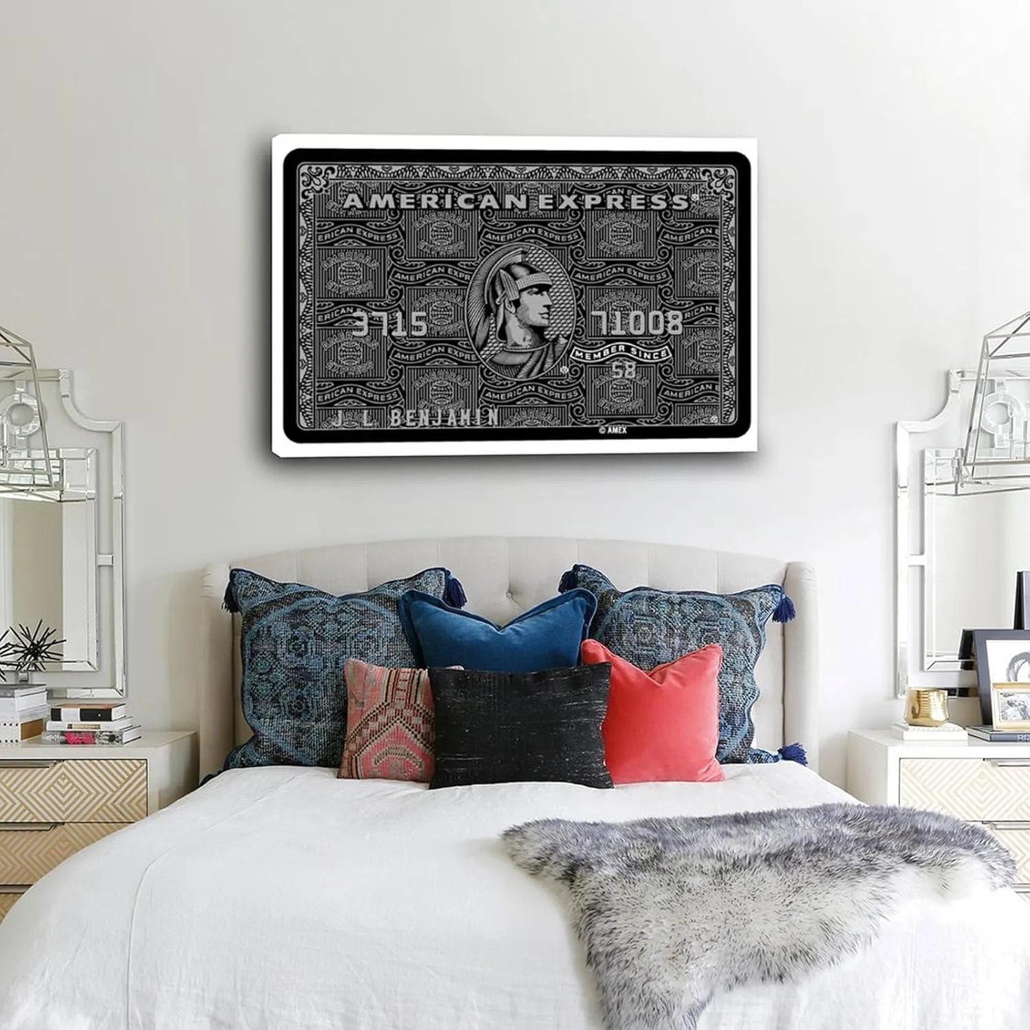 American Express Card American Card Poster Modern Wall Art Poster Canvas Poster Wall Art (3) Canvas Painting Wall Art Poster for Bedroom Living Room Decor 12x08inch(30x20cm) Frame-style