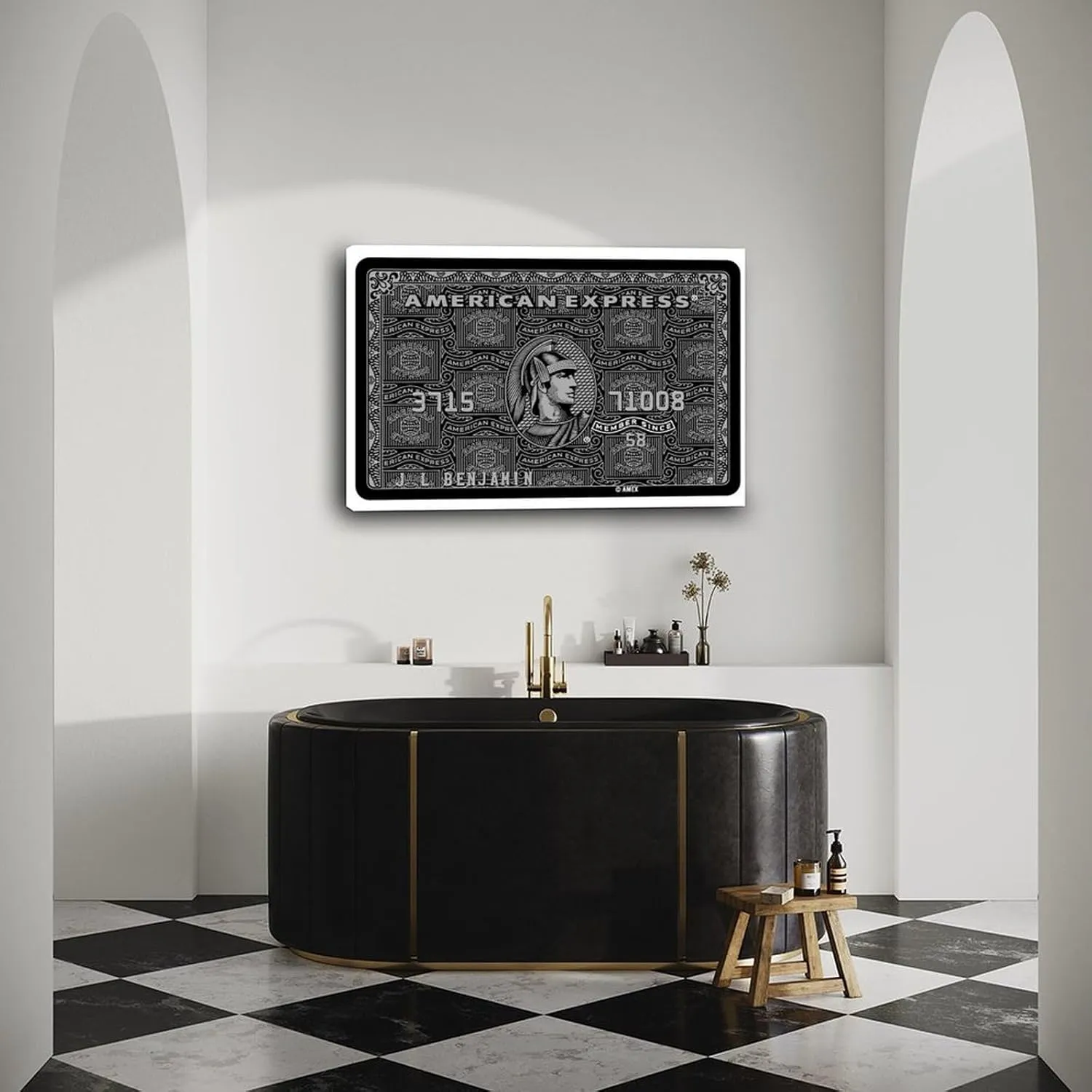 American Express Card American Card Poster Modern Wall Art Poster Canvas Poster Wall Art (3) Canvas Painting Wall Art Poster for Bedroom Living Room Decor 12x08inch(30x20cm) Frame-style