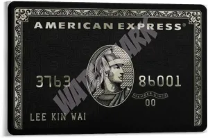 American Express Card Wall Art Home Living Room Bedroom Posters Canvas Painting Posters And Prints Wall Art for Living Room Bedroom Decor 24x16inch(60x40cm) Frame-style