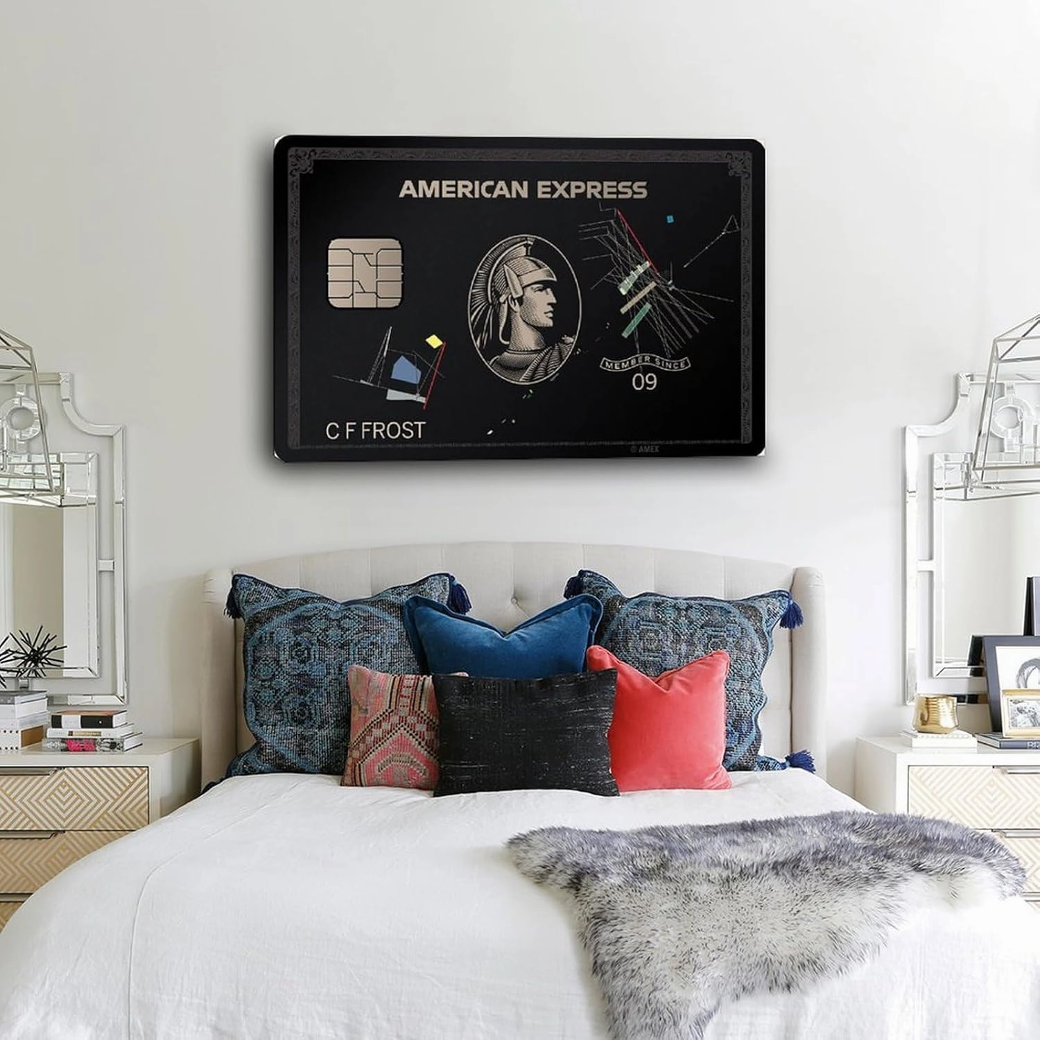 American Express Card American Card Poster Modern Wall Art Poster Canvas Poster Wall Art (2) Canvas Painting Wall Art Poster for Bedroom Living Room Decor 12x08inch(30x20cm) Frame-style