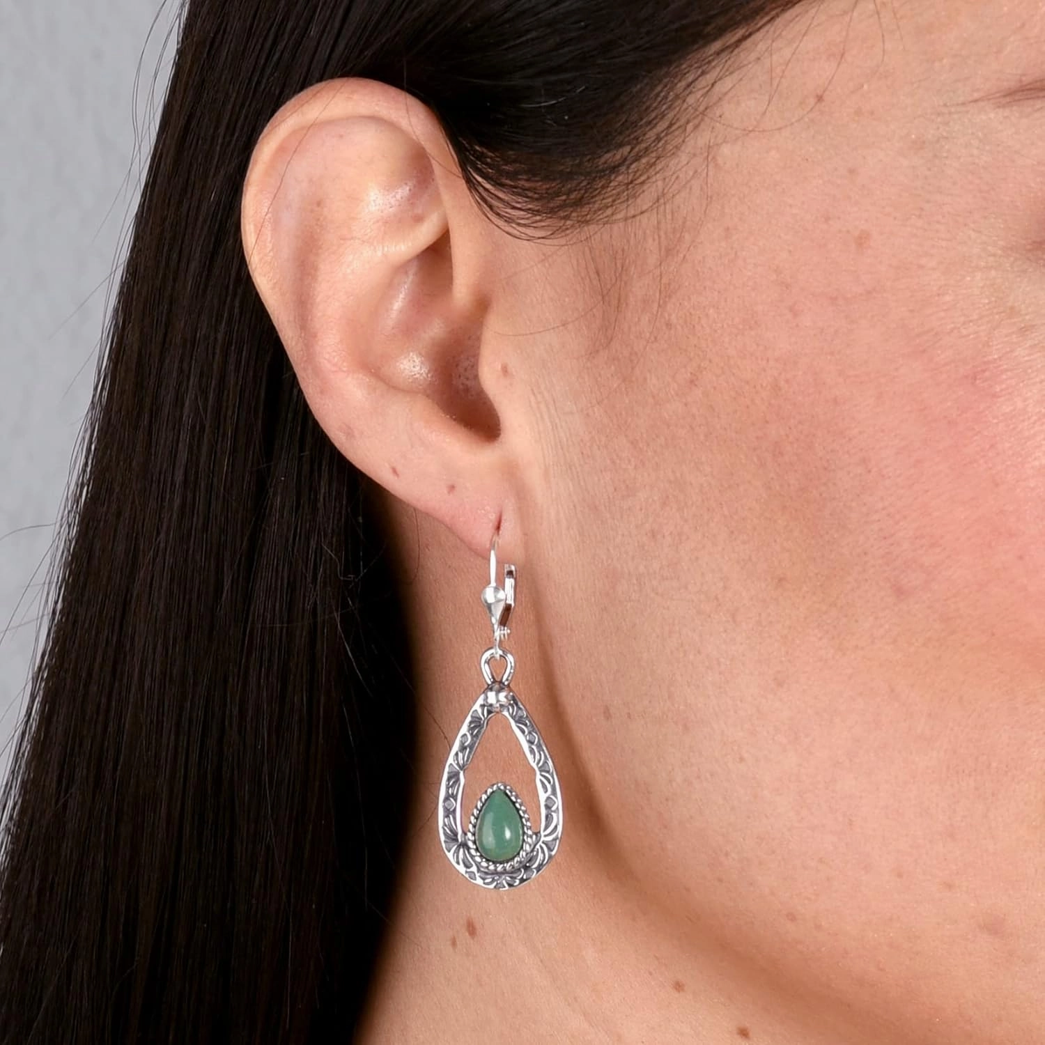 American West Jewelry Sterling Silver Women's Drop & Dangle Earrings Choice of Gemstone Color