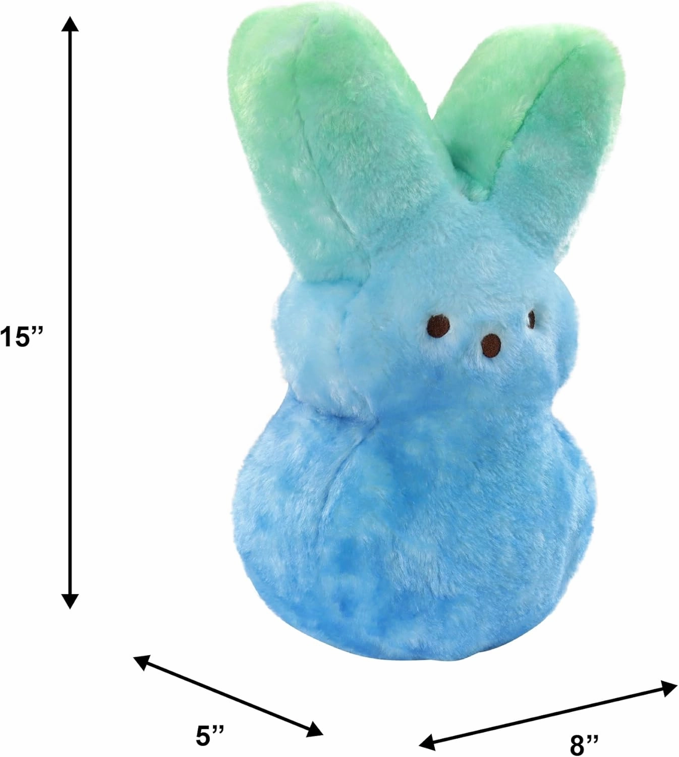 Animal Adventure | Shaggy Bunny Peeps | 15” Collectible Plush | Blue Green