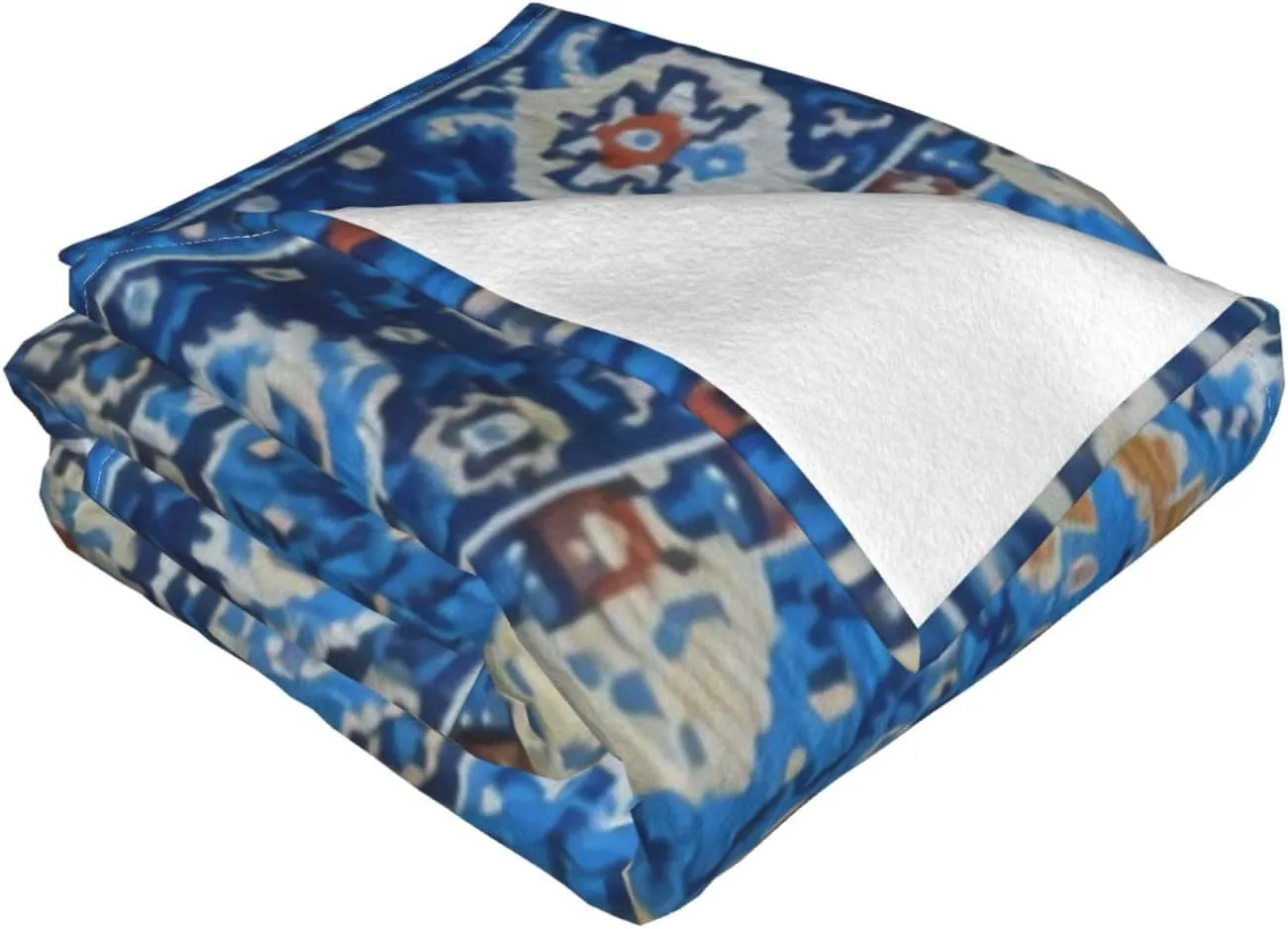 Antique Oriental Turkish Persian 80"X60" Flannel Blanket - 100% Soft Polyester, Lightweight and Warm, Suitable for Families, Camping, Travel