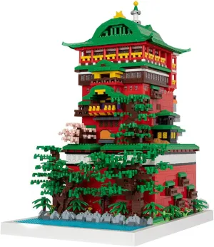 Architecture Janpanese Streetscape Micro Building Blocks Set （4208 Pieces）,Architecture Model Gift for Adult and Kid