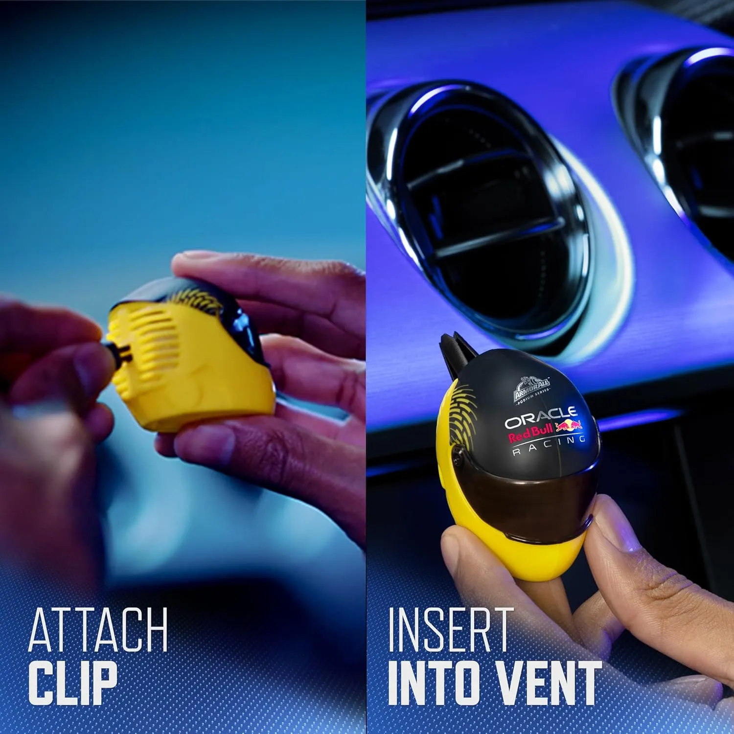 Armor All Podium Series Helmet Vent Clip Car Air Freshener, Victory Lap Scent (4 Pack), Racing-Inspired Car Air Freshener With Adjustable Scent Control