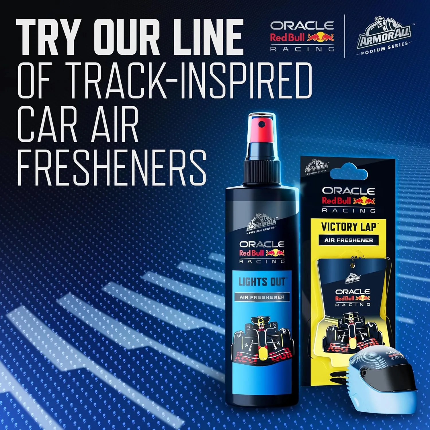 Armor All Podium Series Helmet Vent Clip Car Air Freshener, Victory Lap Scent (4 Pack), Racing-Inspired Car Air Freshener With Adjustable Scent Control