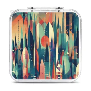 Assorted Colorful Shapes Switch Game Case Switch Game Holder Cartridge Case Storage 12 Games & 2 Micro Sd Card Slots, Travel Carry Cases, Portable Games Card Storage, Hard Shell, Buckle Closure