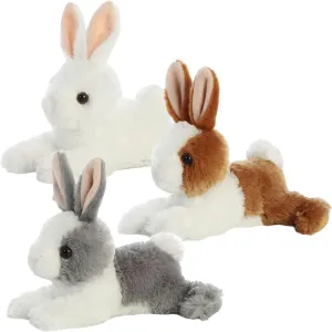 Aurora Baby Bunnies Bundle: 3 8" Bunnies - Warm Brown, Gentle Grey, and Snowy White