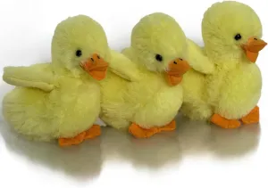 Auswella Plush 5" Mini Ducklings- Plush Spring Baby Duck Stuffed Animals- Perfect for Easter Baskets and Baby Showers (Ducklings, 3, Pieces)