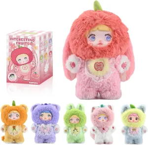Authentic Nommi Blind Box Interesting Fruits Series Plush - 3 Expressions Adorable Mystery Plush Toys for Collectors - 7.1IN Random Surprise Doll with Unique Designs, 1PCS (Official New Packaging)