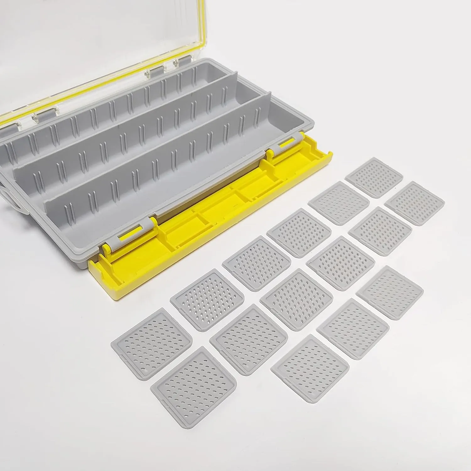 Aventik Waterproof Fishing Tackle Box Organizer with Removable Dividers Fathers Day Dad Gifts for Men Dad Husband Boys Beginner Sturdy Lure Storage Box and Terminal Tackle Storage 3600 Tackle Trays