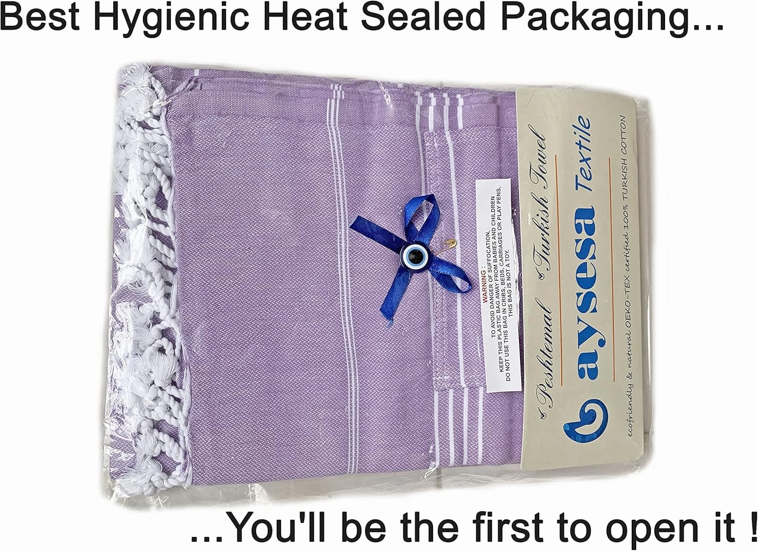 Aysesa-Sandproof Turkish Cotton Beach Towel Oversized w/Hidden-Pocket 75" Sand Free Blanket Extra Large Packable Travel Bath Towel Gift Men Women Made-in-Turkey