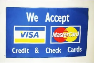 AZ FLAG - Visa Mastercard Flag - 3x5 Ft - 100D Polyester Credit Card Banner with Two Metal Grommets - Fade Resistant - Vivid Colors - 3' x 5' Feet - 150x90 Cm
