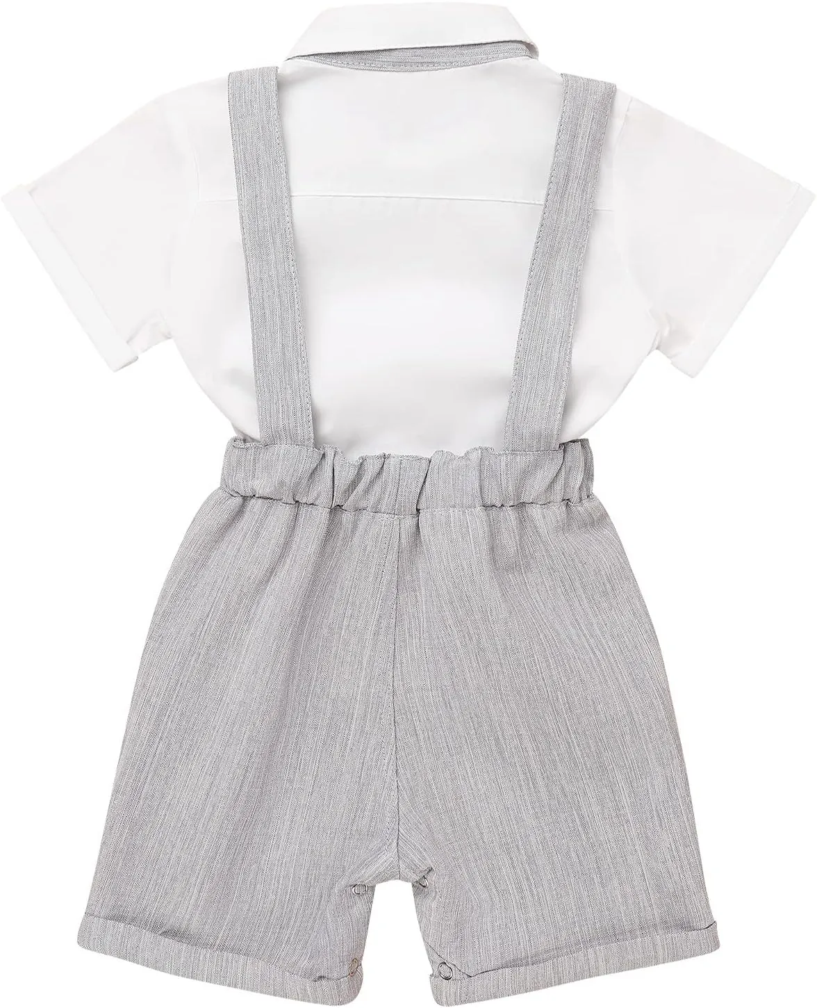 Baby Boy Baptism Christening Outfit Bowtie Dress Shirt Suspenders Shorts Summer Wedding Party Formal Ring Bearer Suits