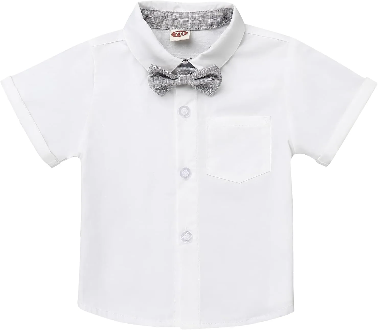 Baby Boy Baptism Christening Outfit Bowtie Dress Shirt Suspenders Shorts Summer Wedding Party Formal Ring Bearer Suits