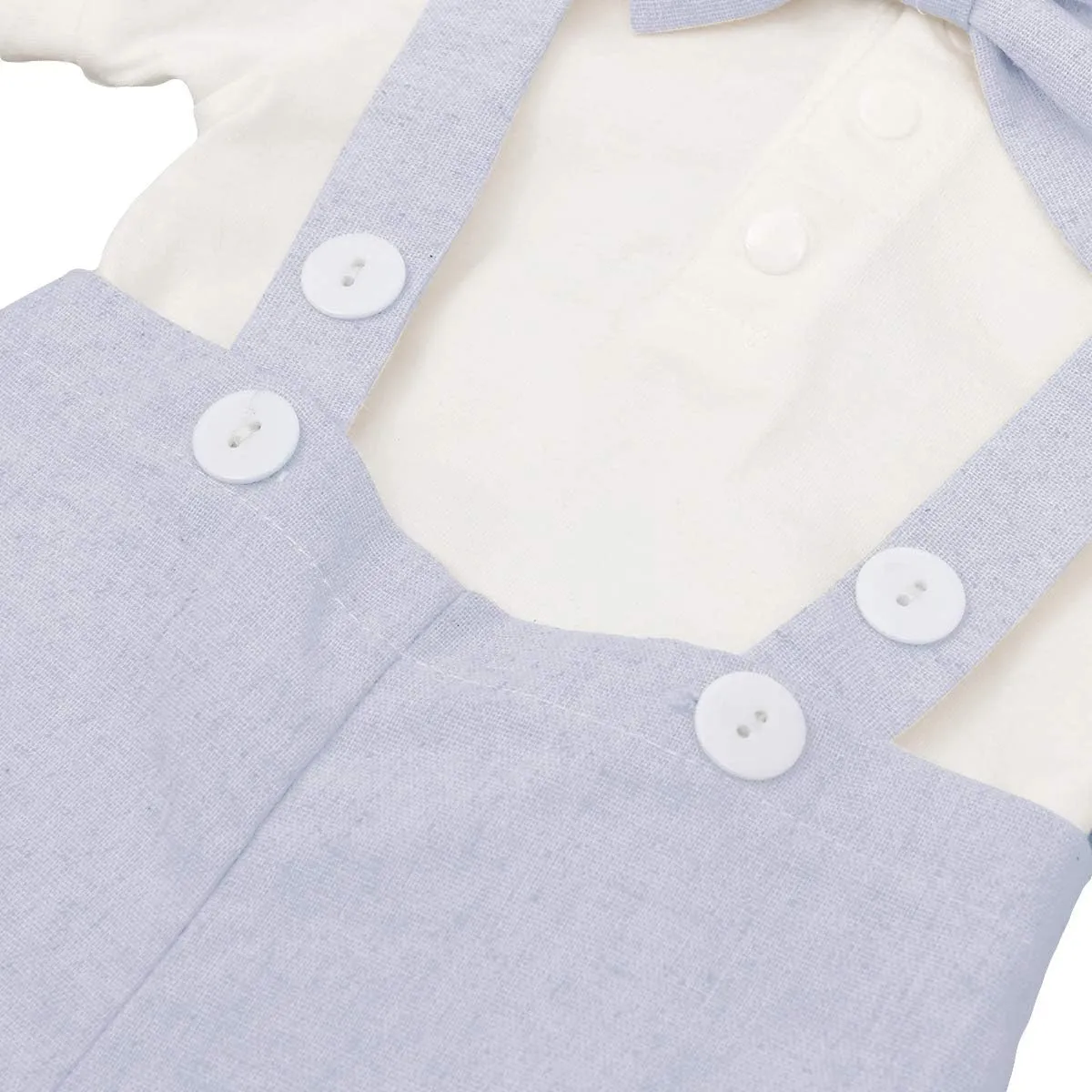 Baby Boy Baptism Christening Outfit Bowtie Dress Shirt Suspenders Shorts Summer Wedding Party Formal Ring Bearer Suits
