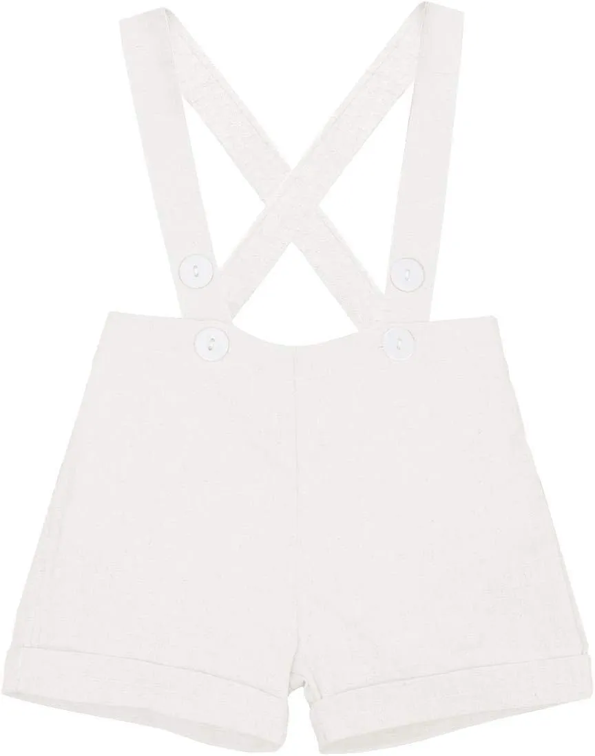 Baby Boy Baptism Christening Outfit Bowtie Dress Shirt Suspenders Shorts Summer Wedding Party Formal Ring Bearer Suits