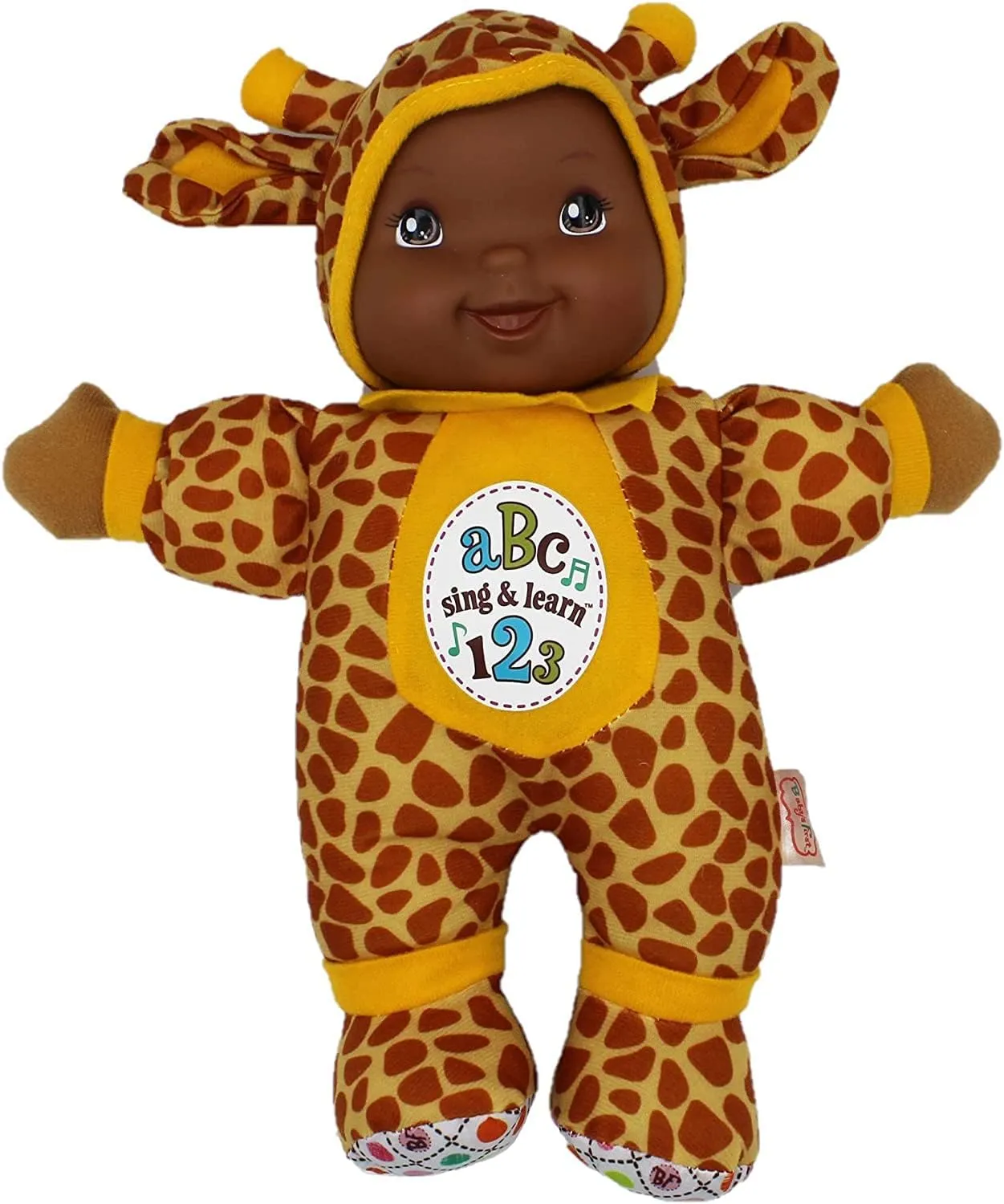 Baby's First African American Sing & Learn Giraffe Soft & Cuddly Singing Musical Doll, Teaches ABC's & Numbers