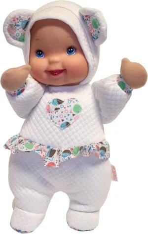 Baby's First: Love Bear Baby Doll - White Quilted Outfit, Interactive Musical Doll, Plays This Little Light of Mine, Soft Toy, Baby-Kids-Toddlers 3mo 