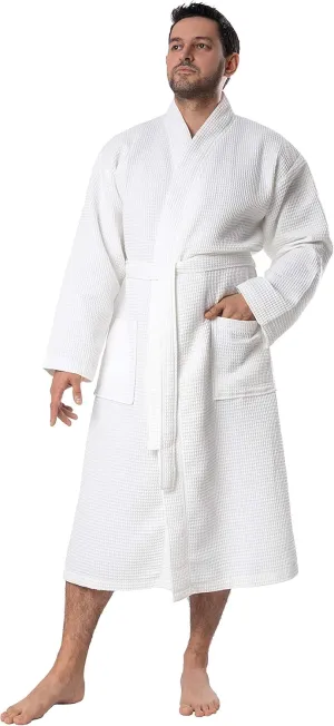 BAGNO MILANO Mens Robes, Waffle Robes For Men, Turkish Cotton Mens Bathrobes