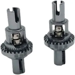 BAIJAC 2Pcs Metal Adjustable Differential for Wltoys 284131 K969 K989 P929 Mini-Q AWD IW04M AMZ 1/28 RC Car Upgrade Parts (Color : Gray)