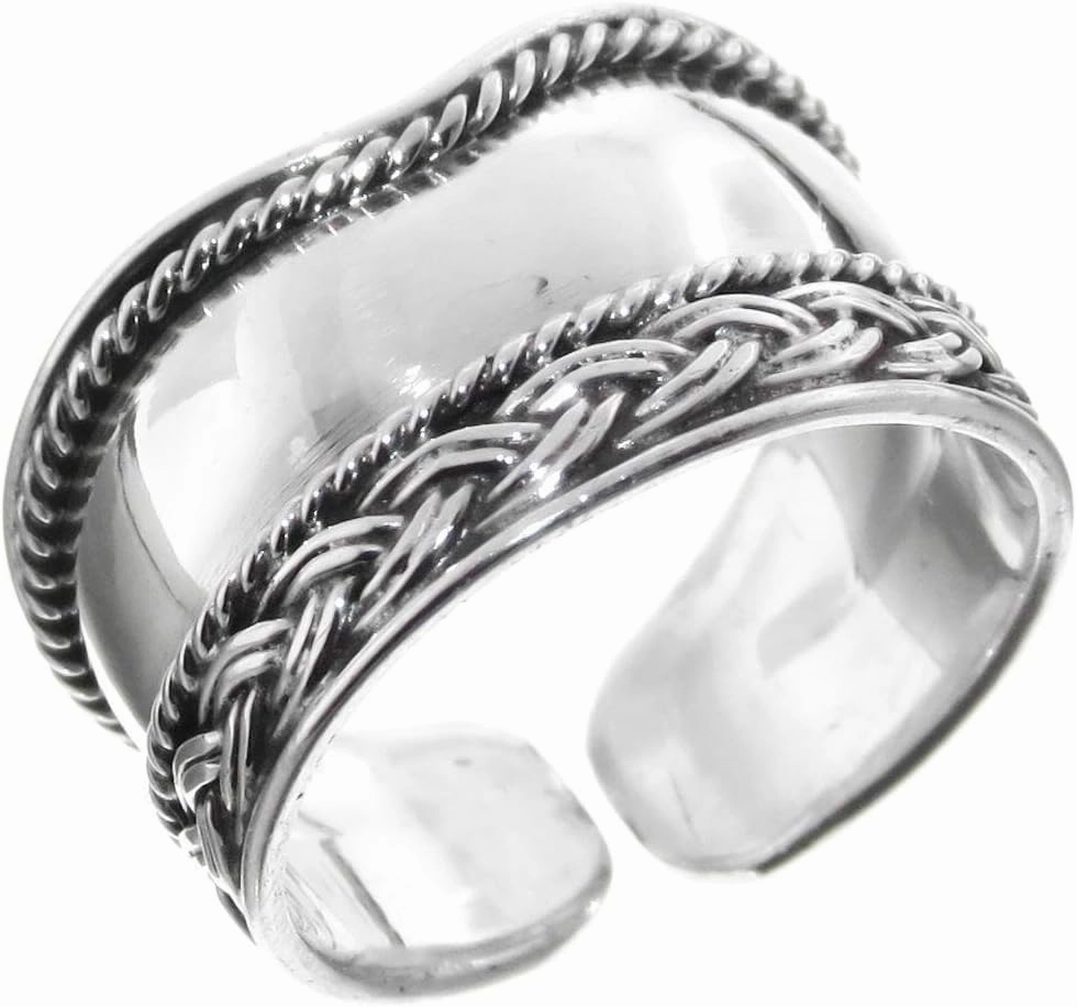 Bali Handmade Filigree 925 Sterling Silver Adjustable Toe Ring