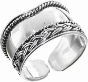 Bali Handmade Filigree 925 Sterling Silver Adjustable Toe Ring