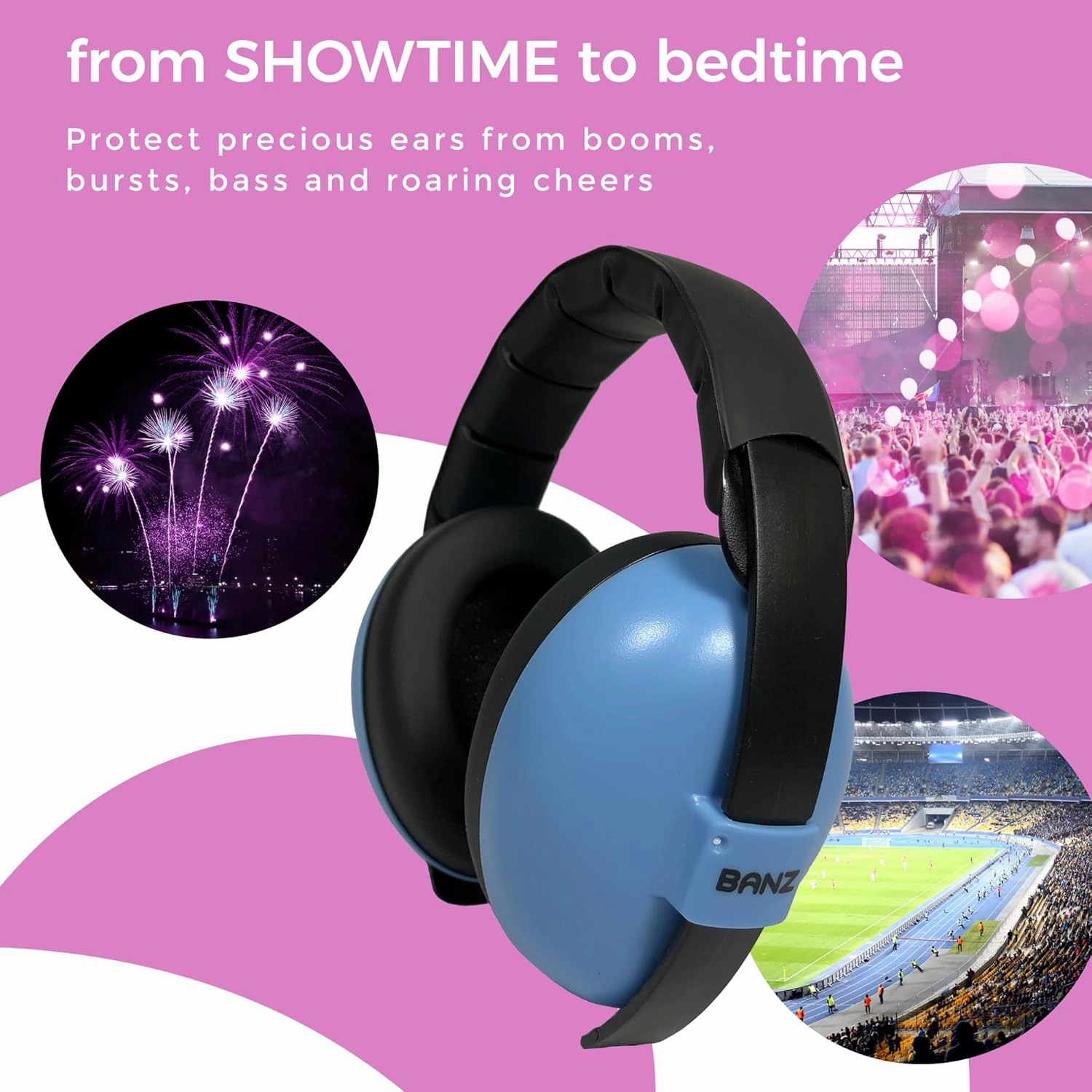 Banz Bubzee Baby Headphones for Noise Protection - Baby Ear Muffs, Newborn Infant & Toddler, 0 to 36 Months, Adjustable