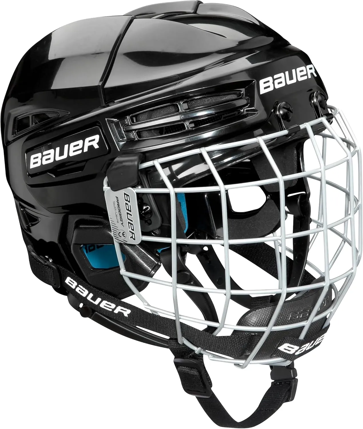 Bauer Prodigy Hockey Helmet Combo with Facemask Cage, Youth Size