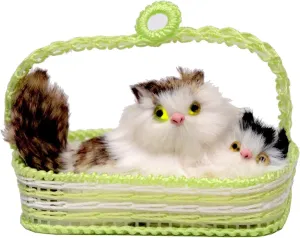Bautiful Cute Cat Doll with Basket Kids Play Fun Musical Toy Home Decorative Best for Gift Purpose ( Birthday, Valentin's Day, Marriage Anniversary (Multicolour) & Showpiece