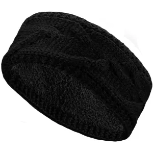 Be Your Own Style BYOS Women's Classic Cable Warm Fleece Lined Crochet Knit Headband Head Wrap Ear Warmer