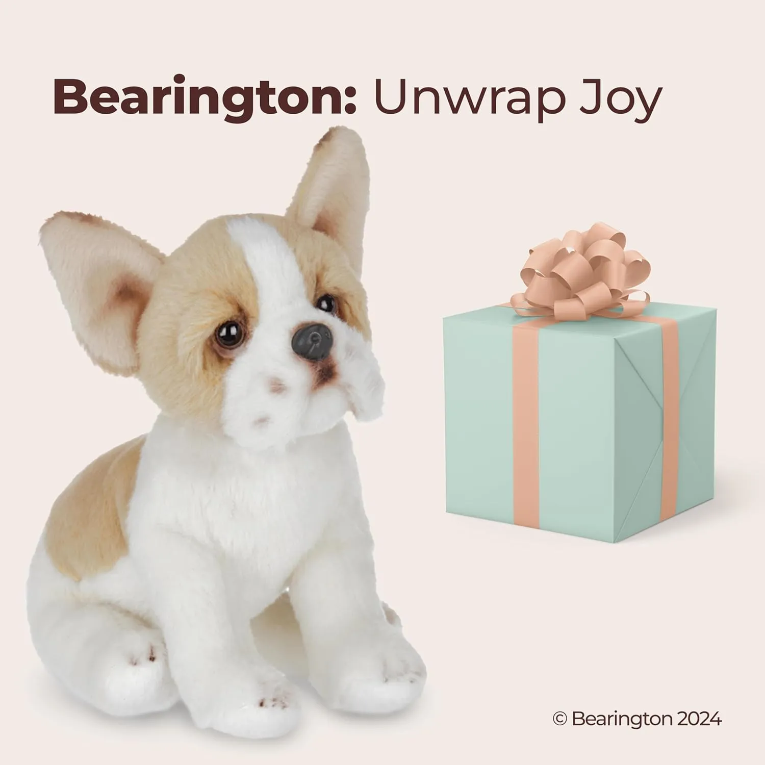 Bearington Lil' Frenchie The French Bulldog Stuffed Animal, 6 Inch Bulldog Stuffed Animal