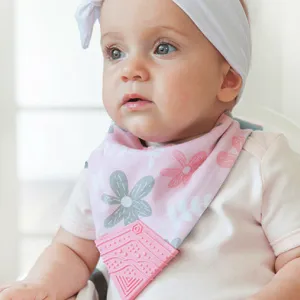 Becalm Baby Teething Bib - Petals
