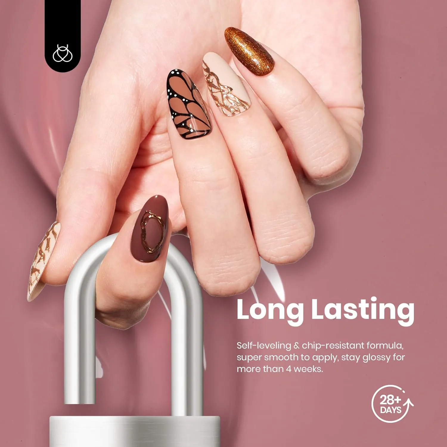 Beetles Neutral Gel Nail Polish Set 6Pcs, 15ml Nude Light Skin Dark Brown Warm Shades Nail Kit, Full Size Long Lasting DIY Art Salon & Home for Women Colorful Bottle Gel